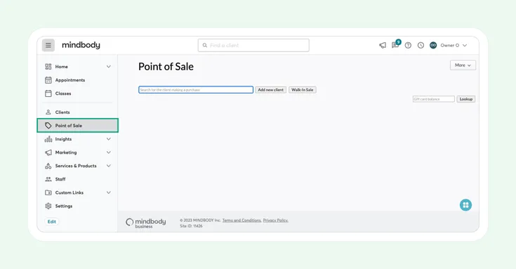 Mindbody Point of Sale