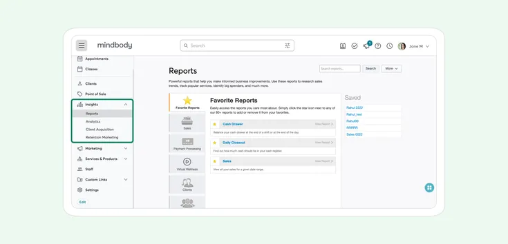 Reports with insights