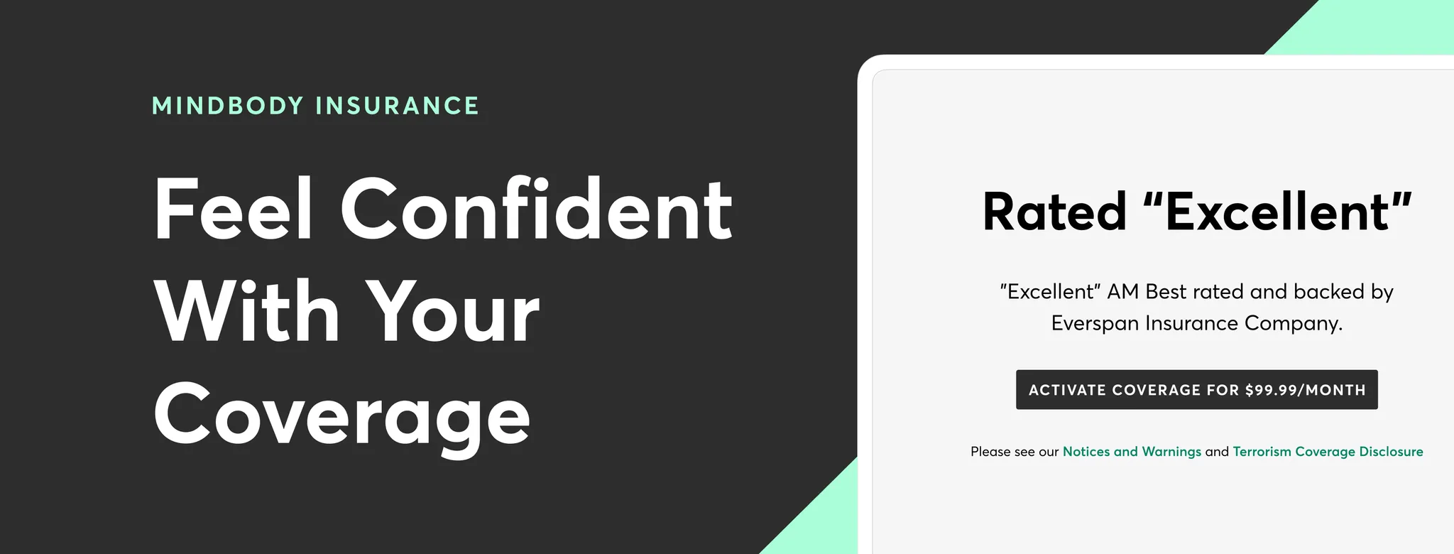 text-based graphic with UI element showing Mindbody Insurance information