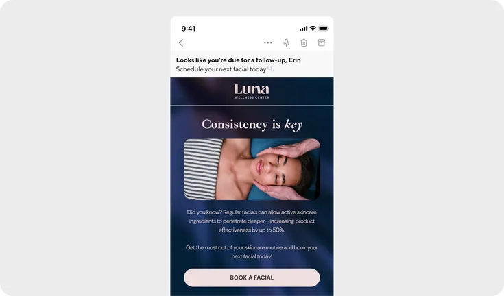 Luna reminder email