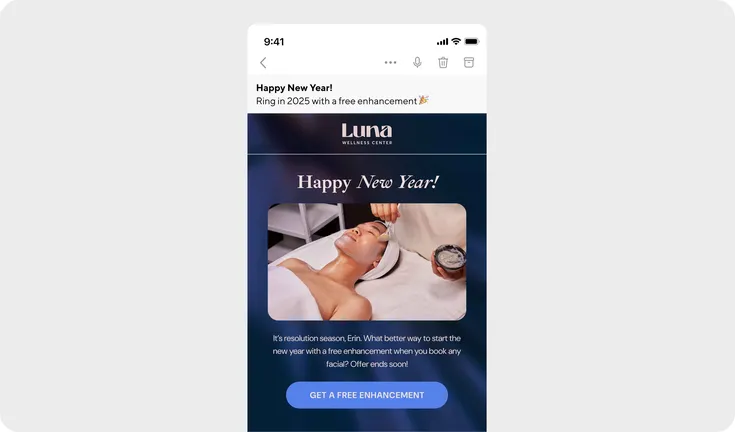 Luna seasonal email