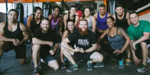 Group photo after fitness class