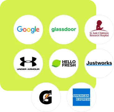 graphic showing 8 corporate logos