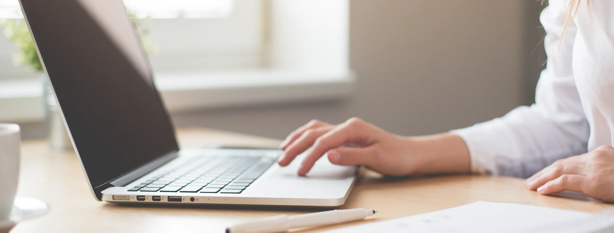Woman on laptop computer