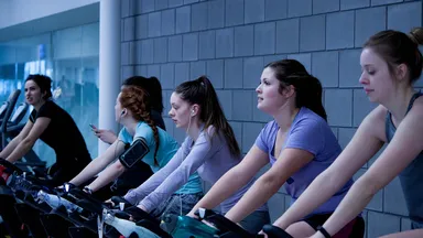 Women in cycling class