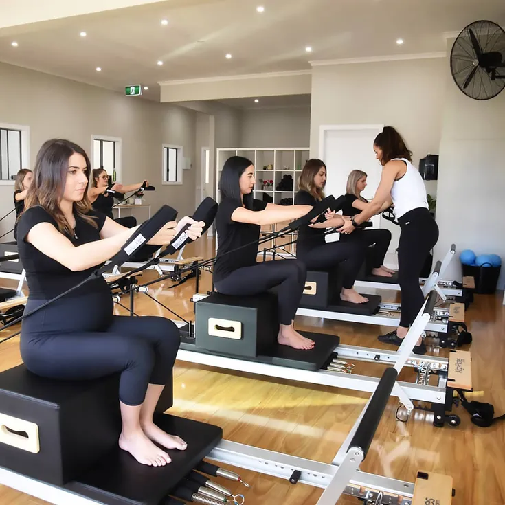 A mums class at Flex & Flow Pilates