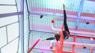 Woman exercising at Flying Fantastic