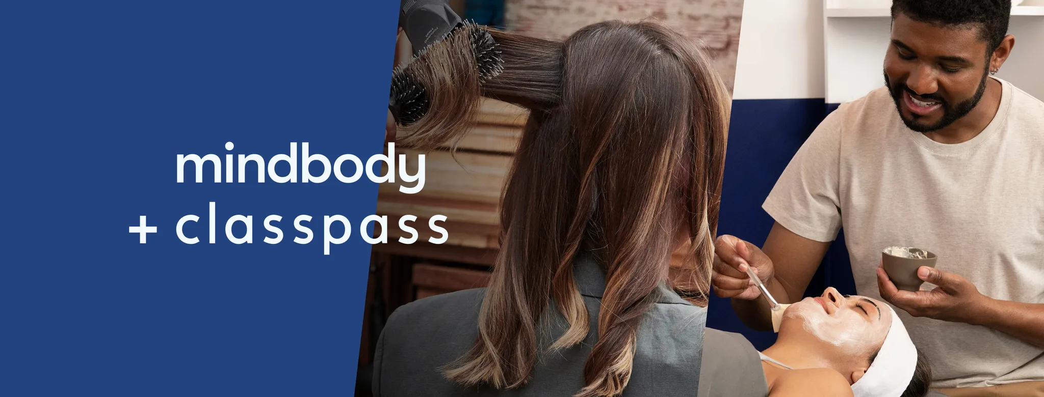 Mindbody + ClassPass with clients in salon chair and getting spa treatment