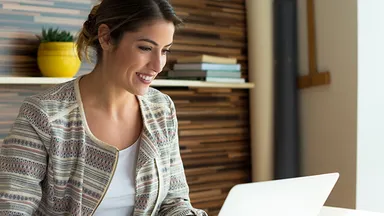 Person working on laptop