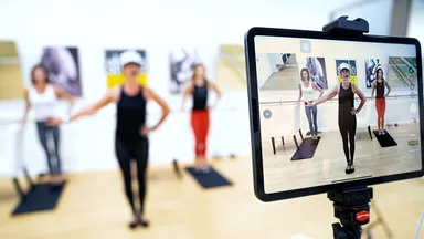 A virtual class at Studio Barre