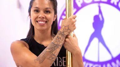 A woman at The Pole Studio