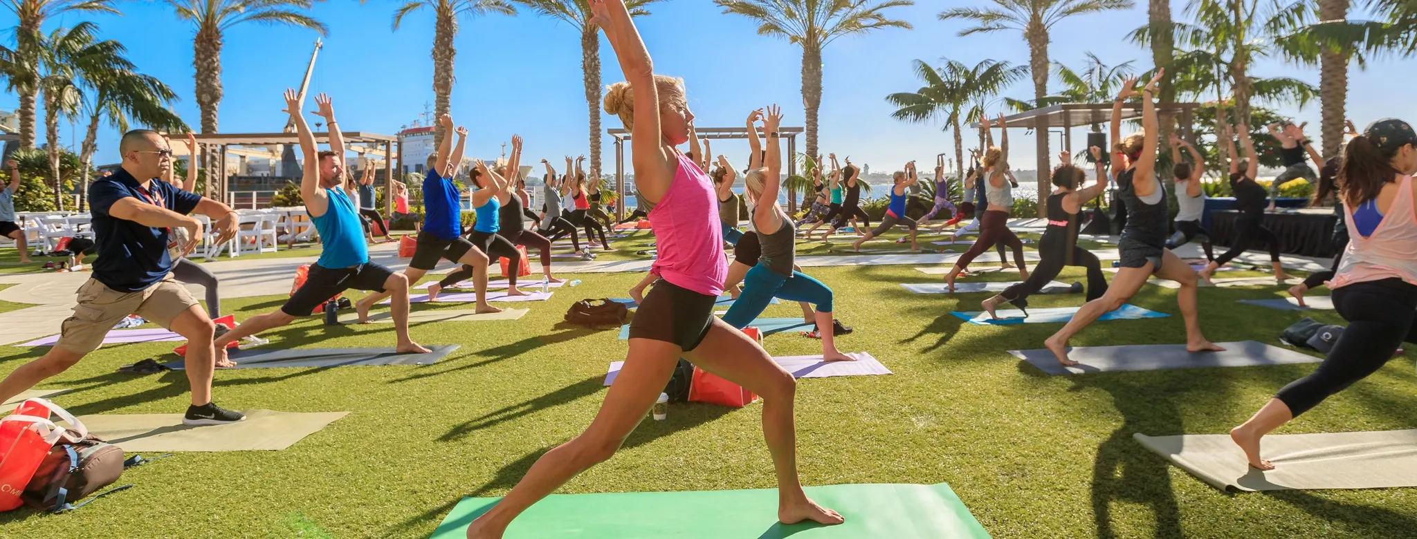 Working out at the MINDBDOY BOLD Conference