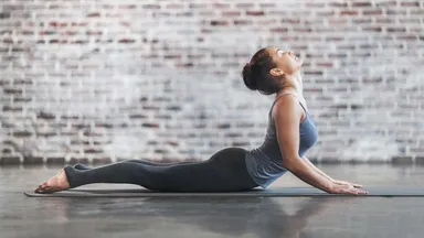 woman doing yoga pose